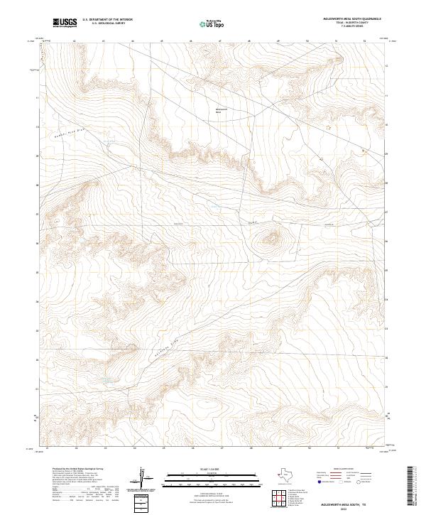 Molesworth Mesa South topographic map thumbnail