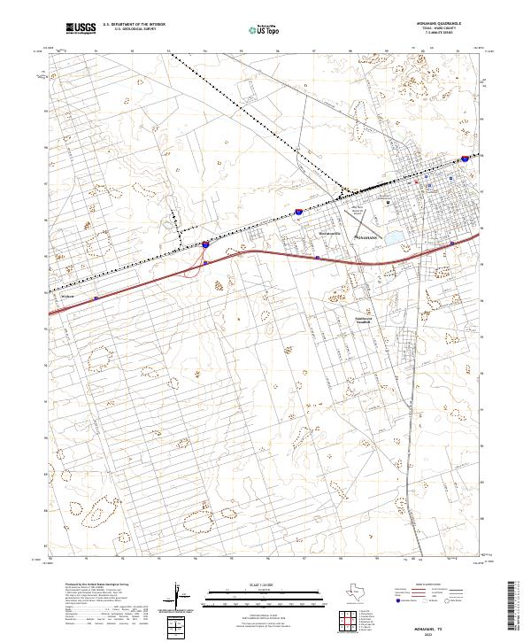 Monahans 2022 topographic map thumbnail
