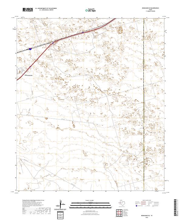 Monahans SE topographic map thumbnail