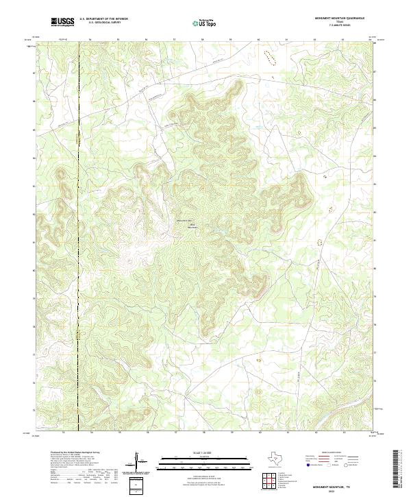 Monument Mountain 2022 topographic map thumbnail