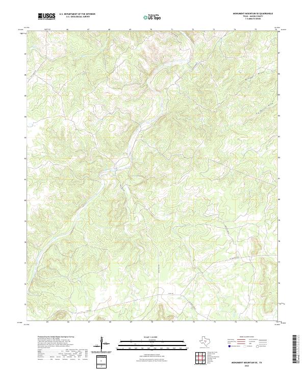 Monument Mountain SE 2022 topographic map thumbnail
