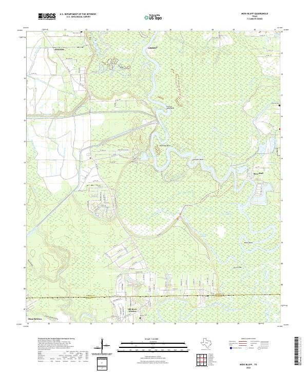 Moss Bluff topographic map thumbnail