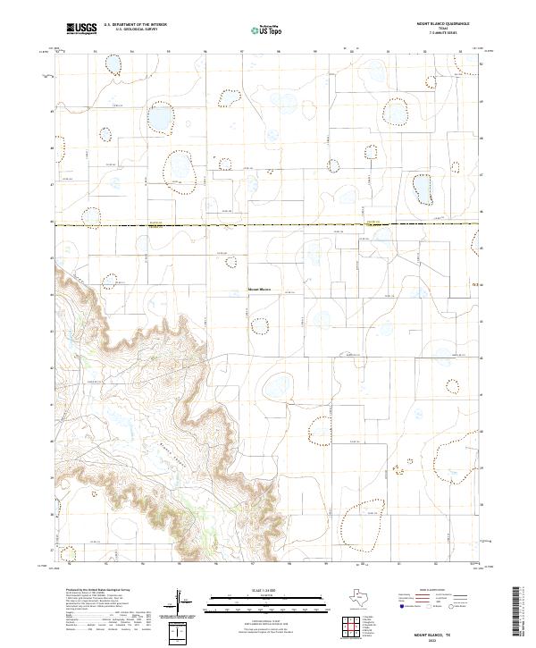 Mount Blanco topographic map thumbnail