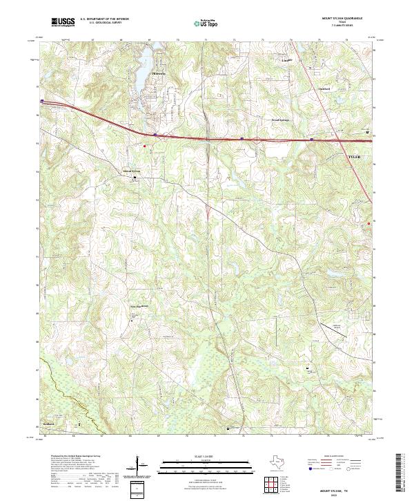 Mount Sylvan 2022 topographic map thumbnail