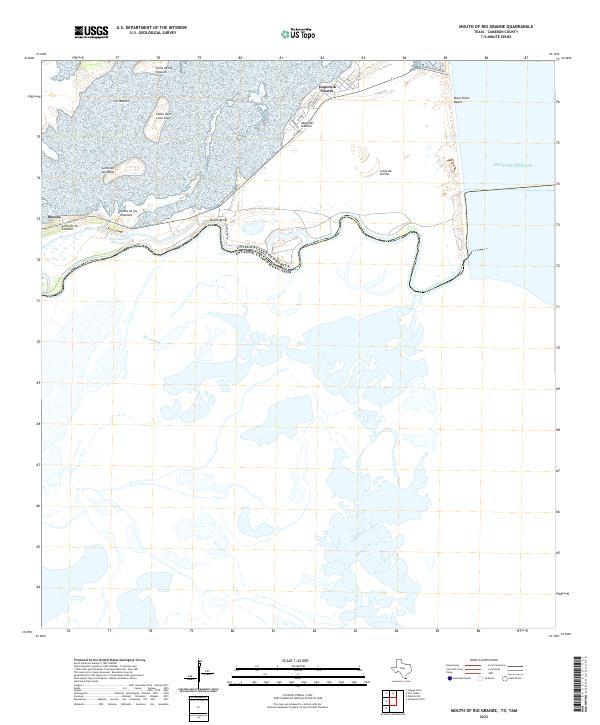 Mouth of Rio Grande 2022 topographic map thumbnail
