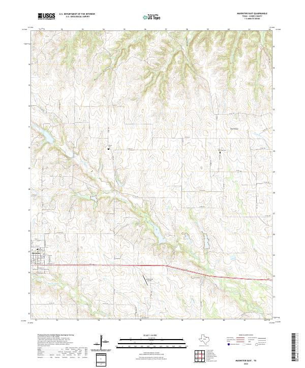 Muenster East topographic map thumbnail