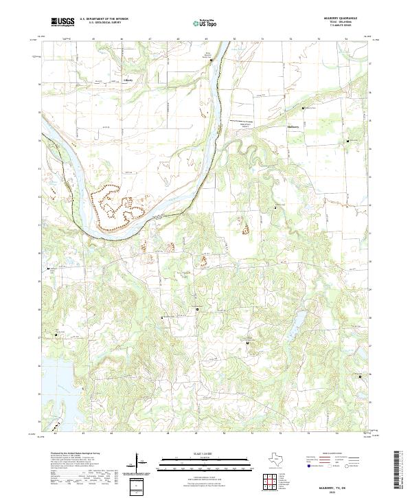 Mulberry 2022 topographic map thumbnail