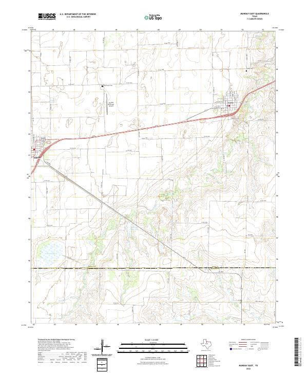 Munday East 2022 topographic map thumbnail