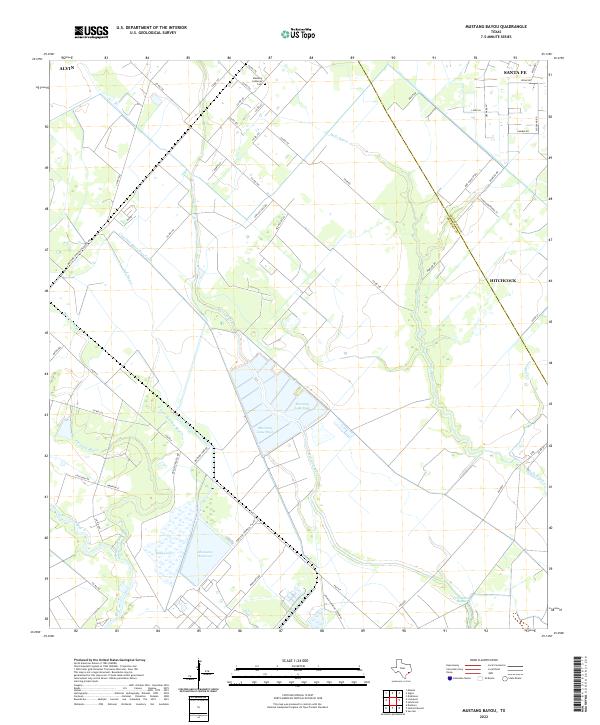 Mustang Bayou topographic map thumbnail
