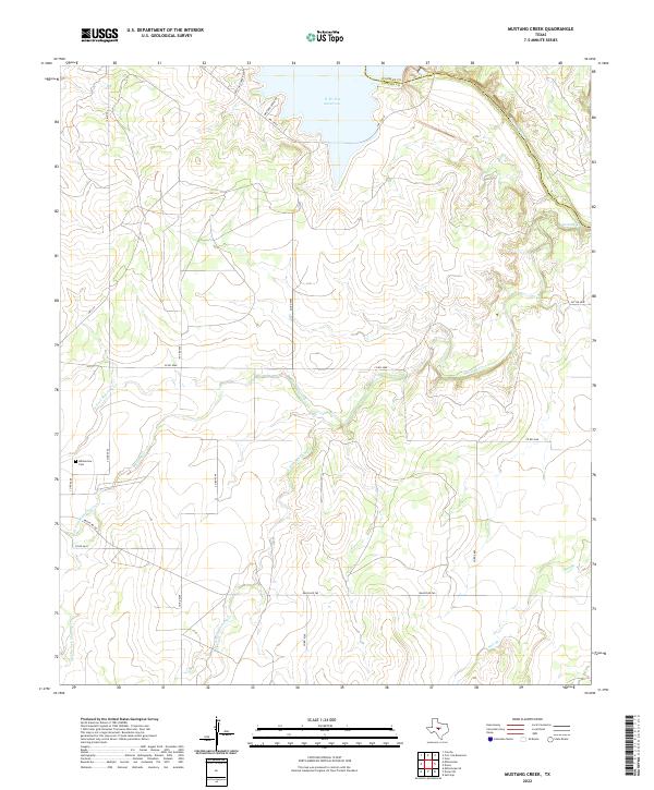 Mustang Creek topographic map thumbnail