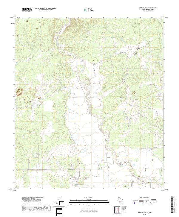 Mustang Valley 2022 topographic map thumbnail