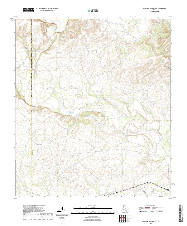 Mustang Waterhole topographic map thumbnail