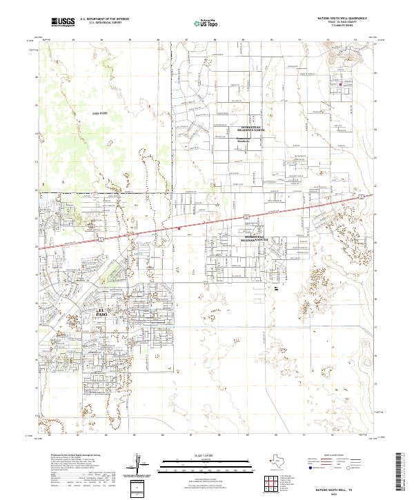 Nations South Well topographic map thumbnail