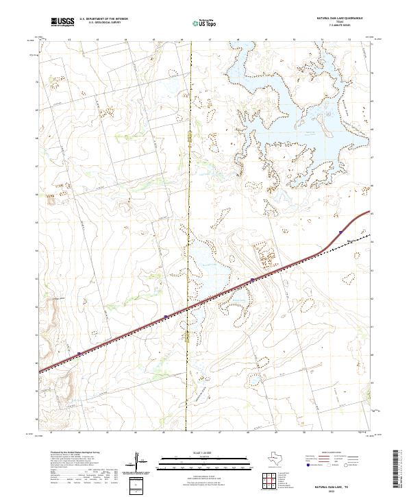 Natural Dam Lake topographic map thumbnail