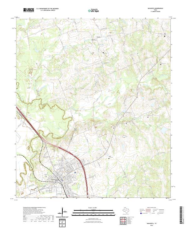 Navasota topographic map thumbnail