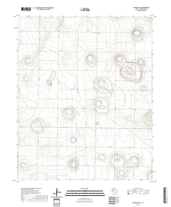 Nazareth SW topographic map thumbnail