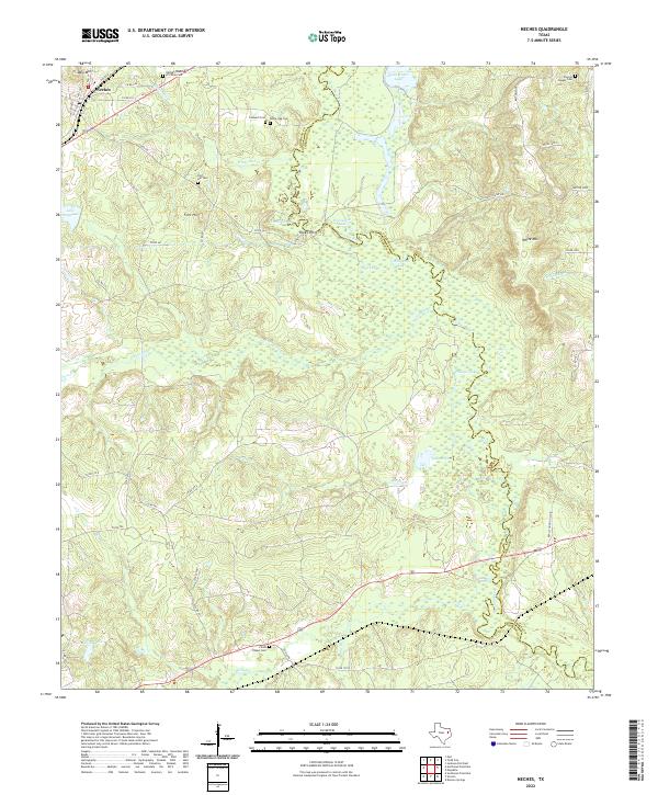 Neches 2022 topographic map thumbnail