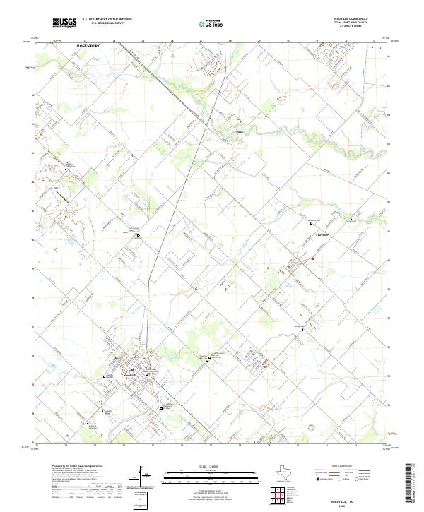 Needville 2022 topographic map thumbnail