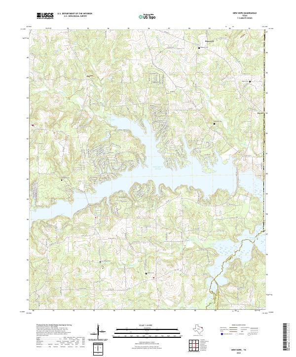 New Hope 2022 topographic map thumbnail