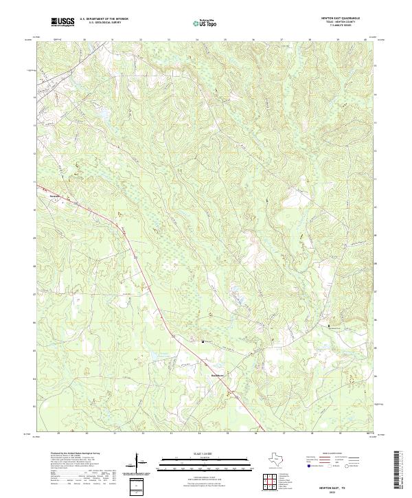 Newton East topographic map thumbnail