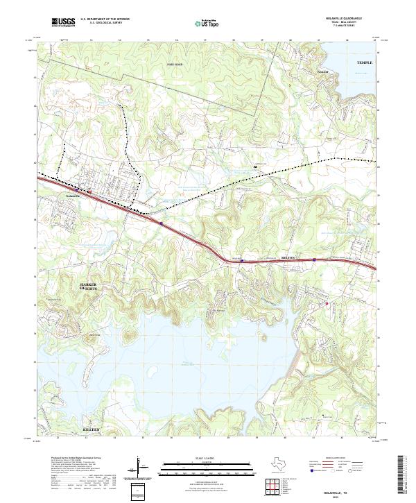 Nolanville 2022 topographic map thumbnail