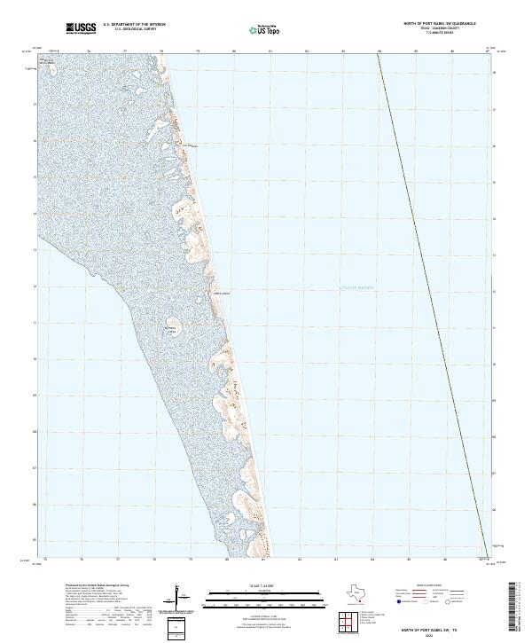 North of Port Isabel SW 2022 topographic map thumbnail