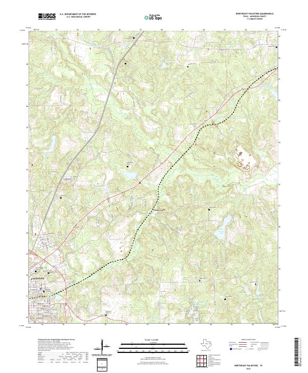 Northeast Palestine topographic map thumbnail