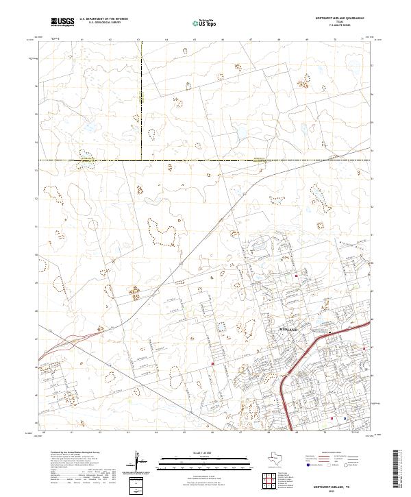 Northwest Midland topographic map thumbnail