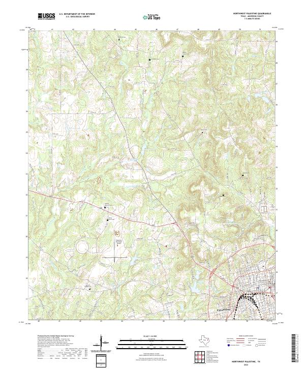 Northwest Palestine topographic map thumbnail