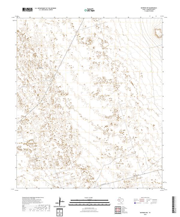 Notrees NW 2022 topographic map thumbnail