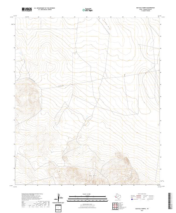 Oak Hills North topographic map thumbnail