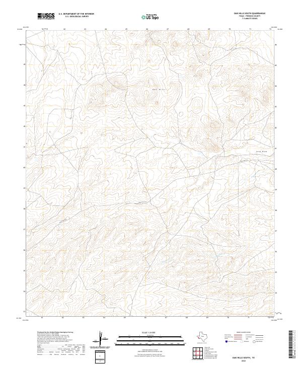 Oak Hills South topographic map thumbnail