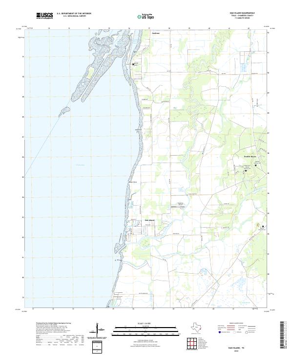 Oak Island topographic map thumbnail