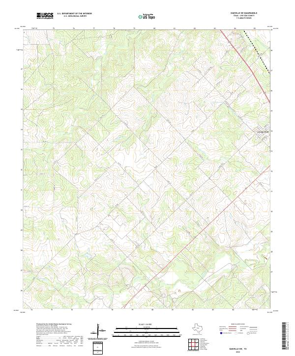 Oakville SW 2022 topographic map thumbnail