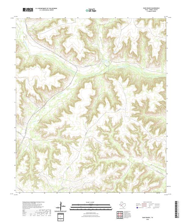 Oasis Ranch topographic map thumbnail