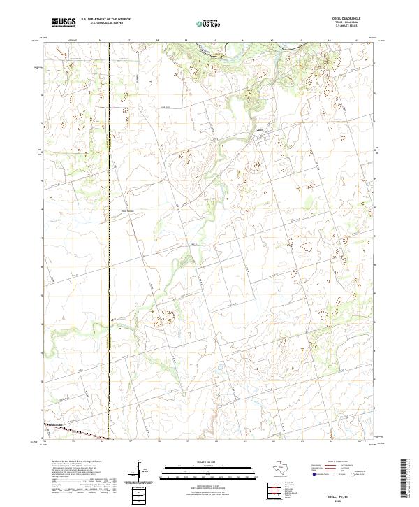 Odell topographic map thumbnail