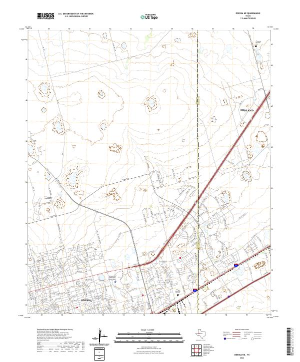 Odessa NE topographic map thumbnail