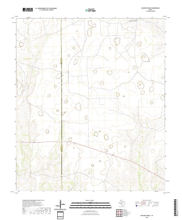 Oglesby Ranch 2022 topographic map thumbnail