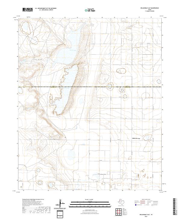 Oklahoma Flat 2022 topographic map thumbnail