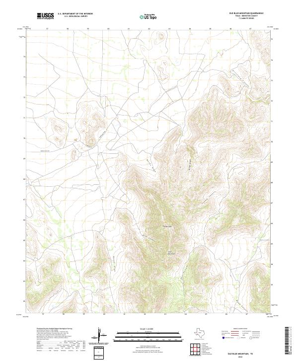 Old Blue Mountain topographic map thumbnail