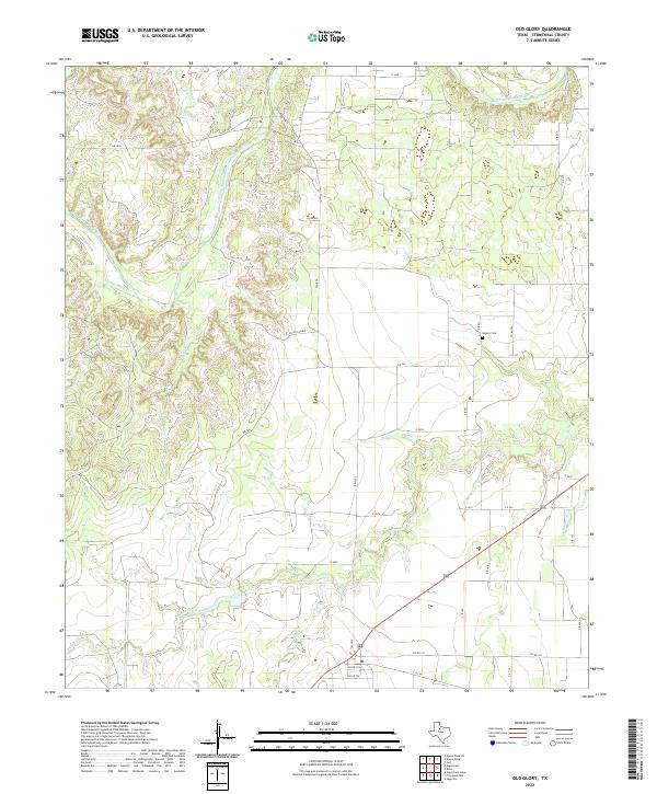 Old Glory topographic map thumbnail