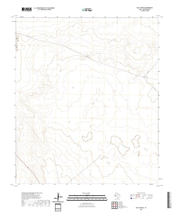 Old X Ranch topographic map thumbnail