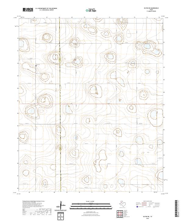 Olton NE topographic map thumbnail
