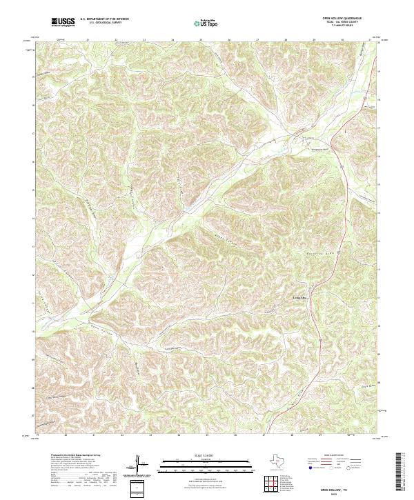Open Hollow topographic map thumbnail