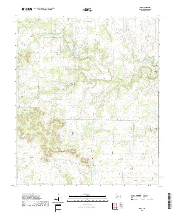 Oplin topographic map thumbnail