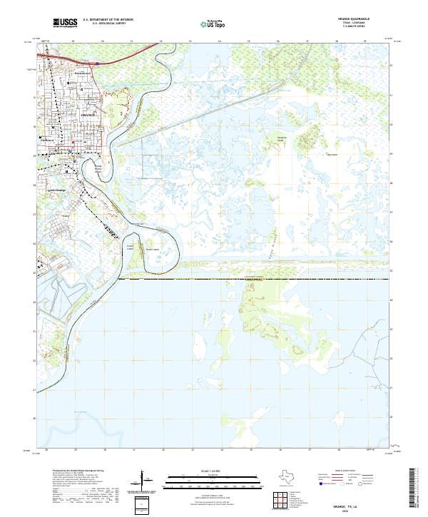 Orange topographic map thumbnail