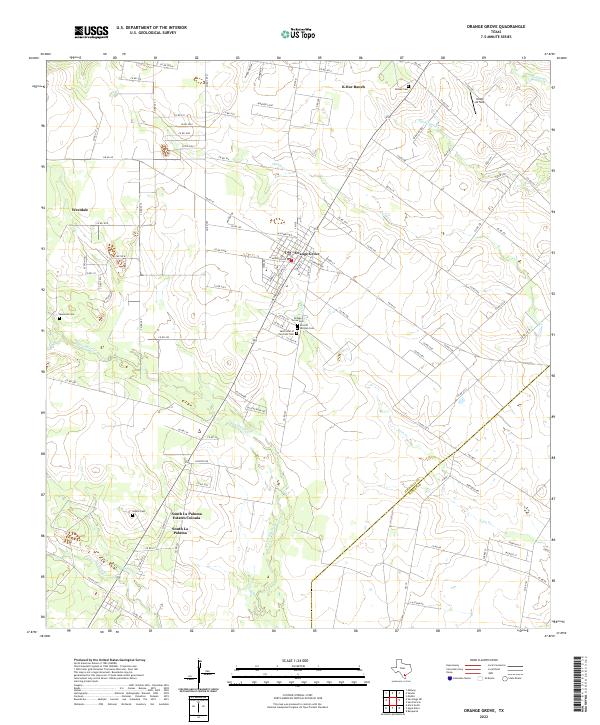 Orange Grove 2022 topographic map thumbnail