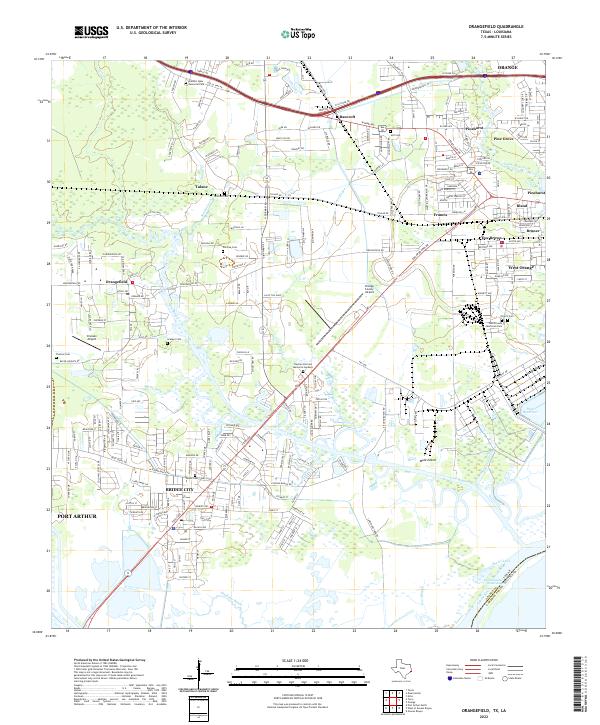 Orangefield topographic map thumbnail