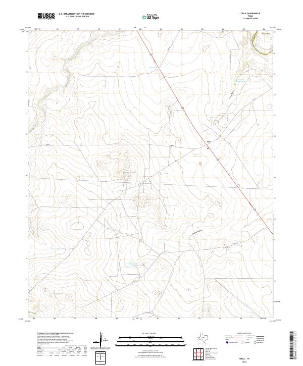 Orla topographic map thumbnail