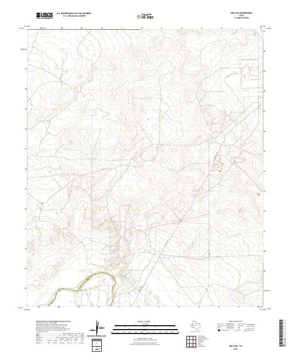 Orla NE topographic map thumbnail